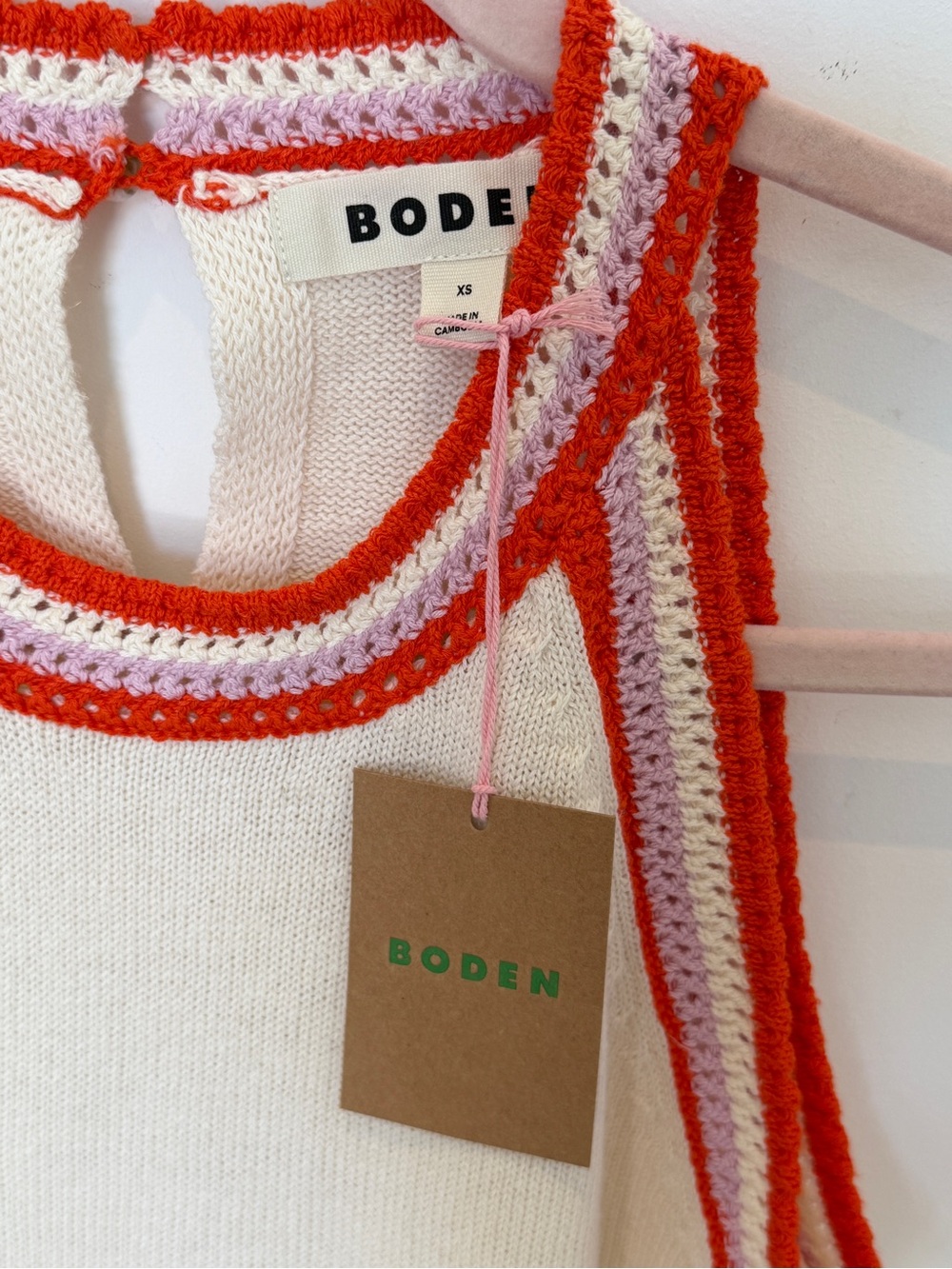 Boden Cream Knit Halter top - Picture 4 of 7